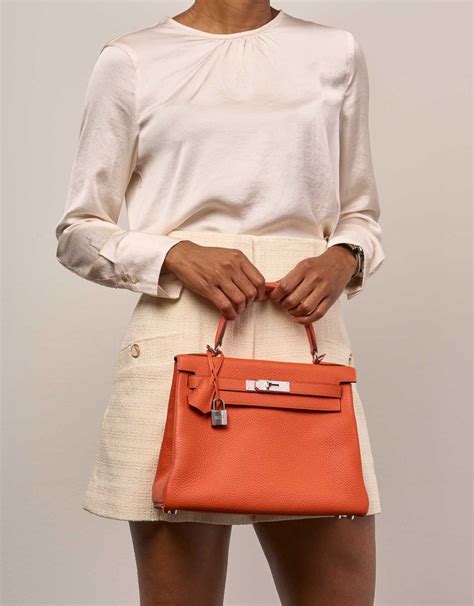 Hermès Kelly 28 Clemence Feu 